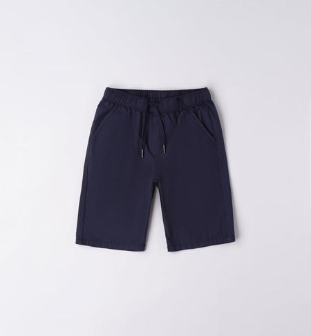iDO shorts in 100% cotton for boys from 8 to 16 years NAVY-3854
