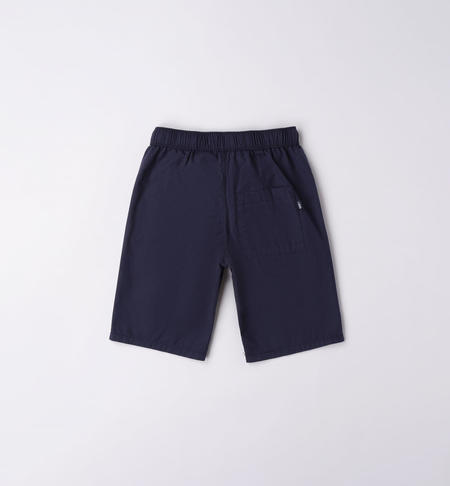 iDO shorts in 100% cotton for boys from 8 to 16 years NAVY-3854