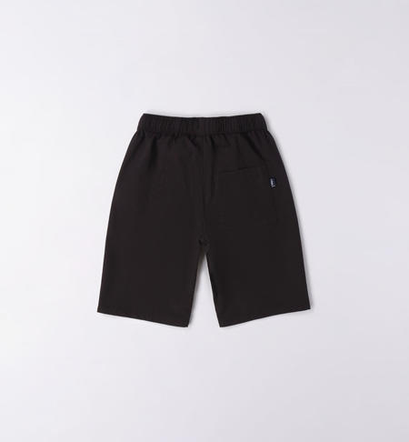 iDO shorts in 100% cotton for boys from 8 to 16 years NERO-0658