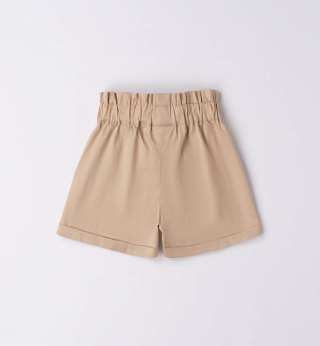 Pantalone corto bambina con cintura da 9 mesi a 8 anni iDO BEIGE-0941
