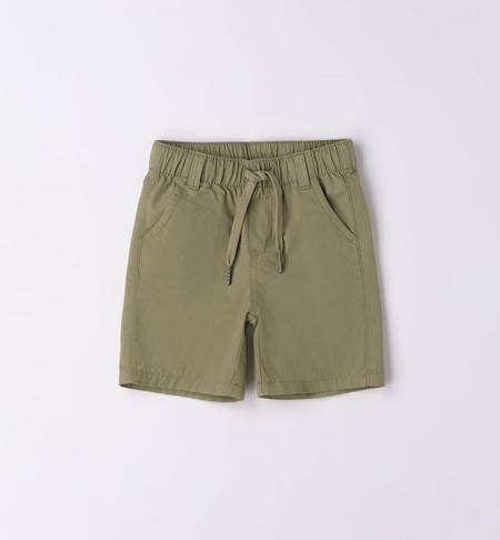 iDO 100% cotton shorts for boys from 9 months to 8 years VERDE SALVIA-5454
