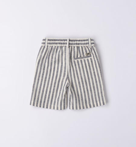 Striped pattern shorts for boys from 9 months to 8 years NAVY-3854