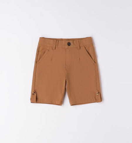 iDO shorts in jersey for boys from 9 months to 8 years DARK BEIGE-0818