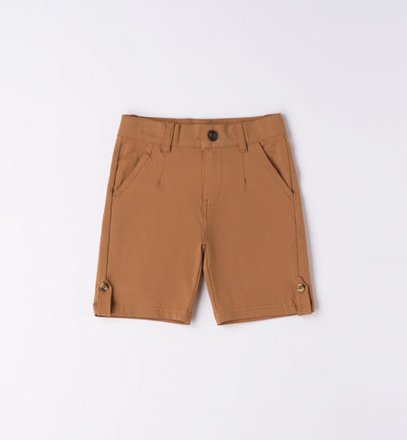 Pantalone corto bambino in jersey da 9 mesi a 8 anni iDO DARK BEIGE-0818