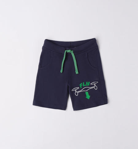 iDO shark shorts for boys from 9 months to 8 years BLU-VERDE-8039