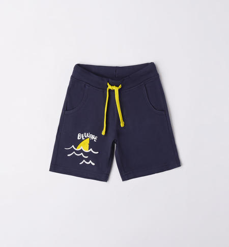 Pantalone corto bambino squalo BLU