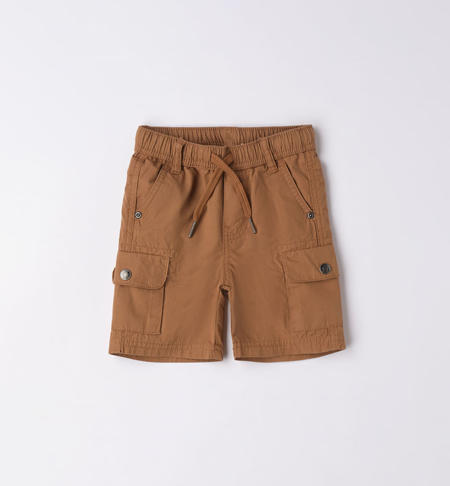 Pantalone corto cargo bambino da 9 mesi a 8 anni iDO DARK BEIGE-0818