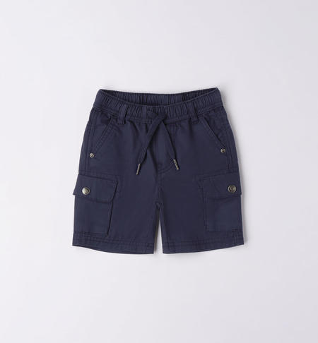 Pantalone corto cargo bambino BLU