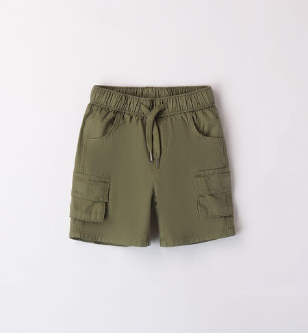Boys' cargo shorts GREEN