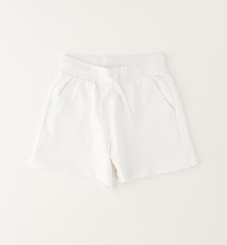Pantalone corto da ragazza BIANCO-0113