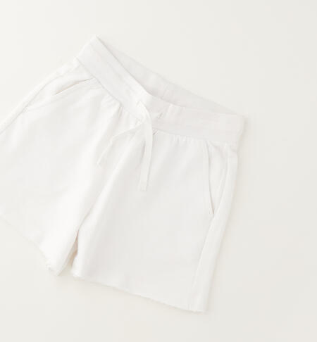 Pantalone corto da ragazza BIANCO-0113