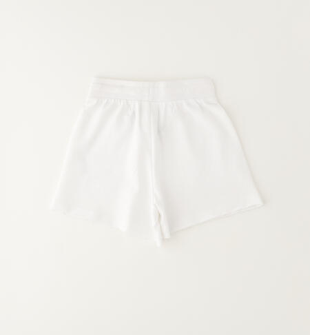 Pantalone corto da ragazza BIANCO-0113
