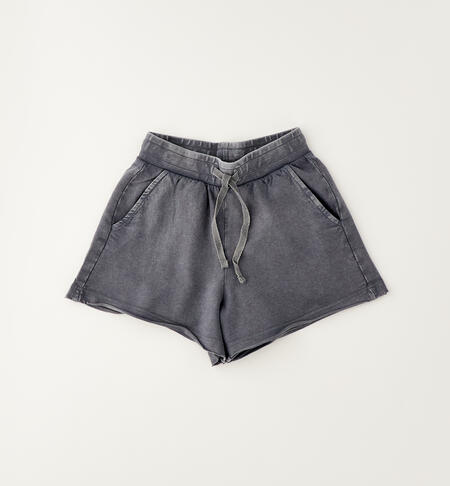 Pantalone corto da ragazza GRIGIO SCURO-0564