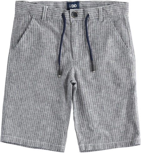 Short striped patterned trousers for boys from 8 to 16 years iDO NAVY-3854