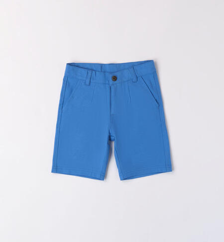Pantalone corto in cotone TURCHESE-3733