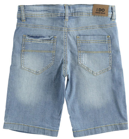 Denim short trousers for boys from 8 to 16 years iDO STONE BLEACH-7350