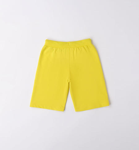 Pantalone corto in felpa ragazzo da 8 a 16 anni iDO GIALLO-1434