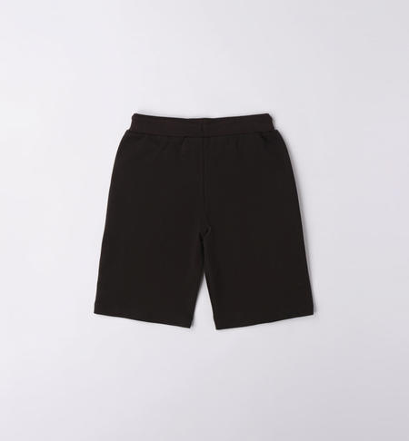 Pantalone corto in felpa ragazzo da 8 a 16 anni iDO NERO-0658