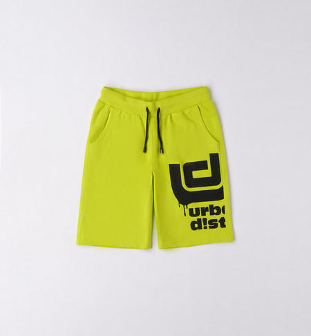 iDO short jersey fleece trousers for boys from 8 to 16 years VERDE ACIDO-5234