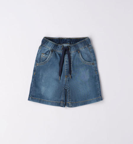 Pantalone corto in morbido jeans per bambino BLU