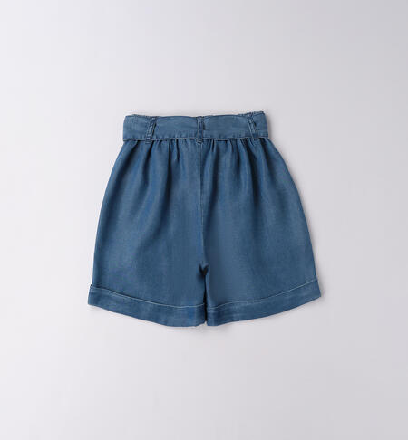 Pantalone corto per ragazza STONE WASHED CHIARO-7400