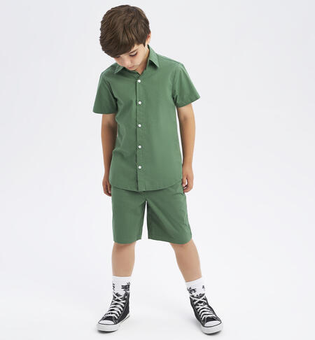 Boys' cotton shorts GREEN