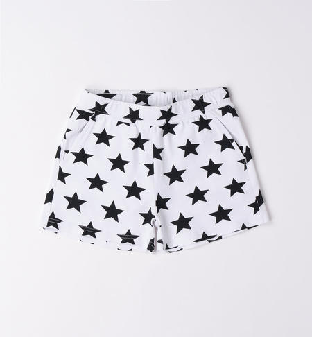 iDO shorts for girls in a variety of patterns from 8 months to 16 years BIANCO-NERO-6VL9