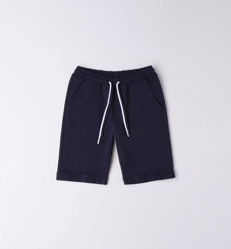 Boy's shorts in 100% cotton BLUE