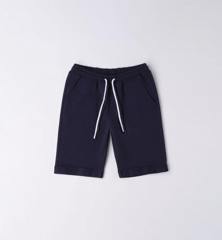 Pantalone corto ragazzo 100% cotone BLU