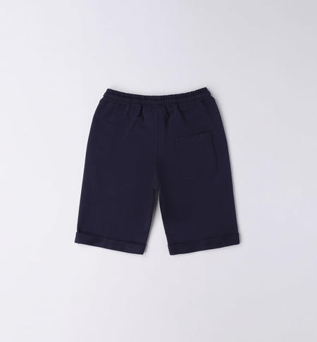 iDO shorts in 100% cotton for boys from 8 to 16 years NAVY-3854
