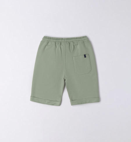 iDO shorts in 100% cotton for boys from 8 to 16 years VERDE SALVIA-4715