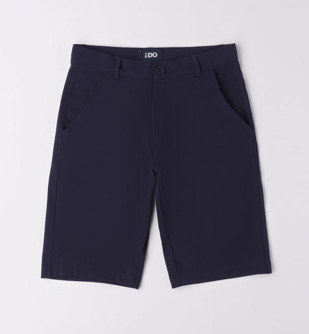 iDO shorts in cotton for boys from 8 to 16 years NAVY-3854