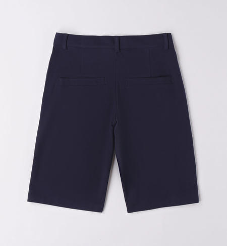 iDO shorts in cotton for boys from 8 to 16 years NAVY-3854