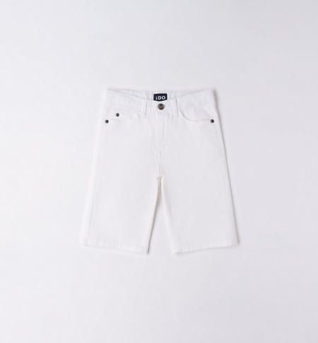 Boy's slim fit shorts WHITE