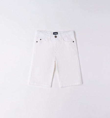 Pantalone corto ragazzo slim fit BIANCO