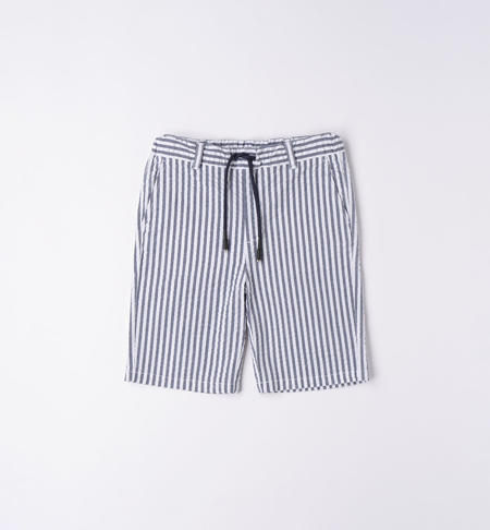iDO striped shorts for boys from 8 to 16 years NAVY-3854