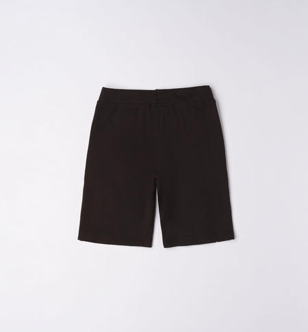 Pantalone corto sportivo ragazzo da 8 a 16 anni iDO NERO-ARANCIO-8228
