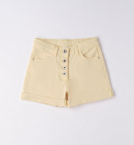 iDO high-waisted shorts for girls from 8 to 16 years GIALLO-1412