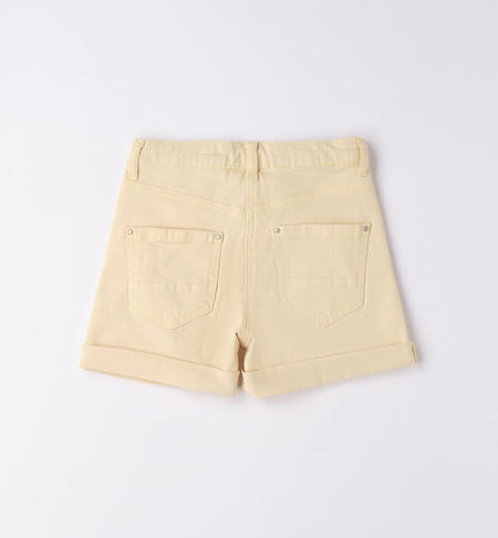 iDO high-waisted shorts for girls from 8 to 16 years GIALLO-1412