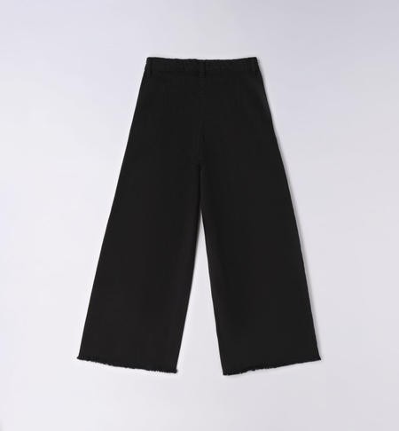 Pantalone cropped per ragazza da 8 a 16 anni iDO NERO-0658