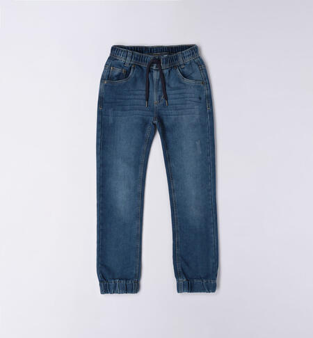 iDO denim trousers for boys from 8 to 16 years STONE WASHED CHIARO-7400