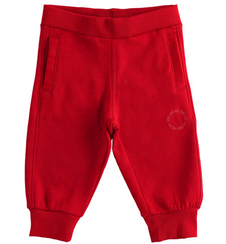 Pantalone felpato bambino - da 9 mesi a 8 anni iDO ROSSO-2253
