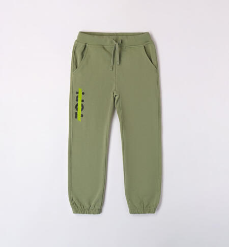 iDO brushed trousers for boys from 8 to 16 years VERDE SALVIA-4921