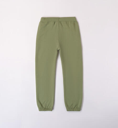 iDO brushed trousers for boys from 8 to 16 years VERDE SALVIA-4921