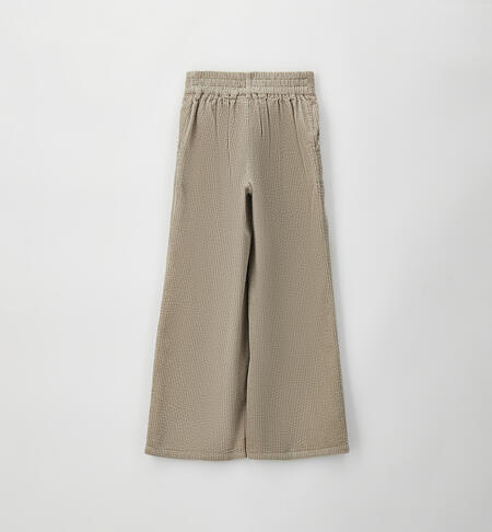 Pantalone in cotone ragazza BEIGE-0422