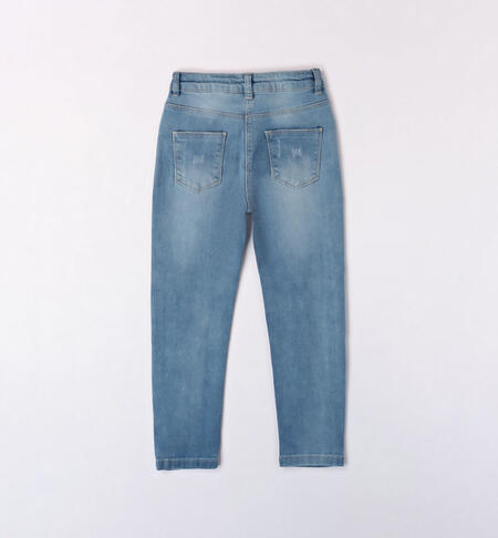 Pantalone in denim per ragazza da 8 a 16 anni iDO STONE BLEACH-7350