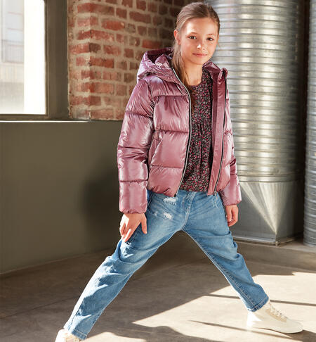 Girls' denim trousers BLUE