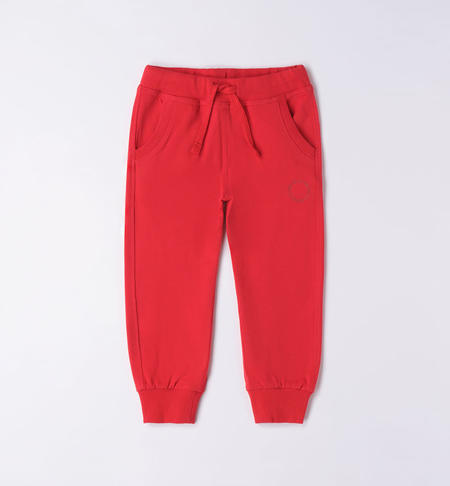 iDO sweatpants for boys from 9 months to 8 years ROSSO-2256