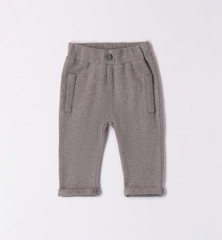 Boy's jersey fleece trousers GREY