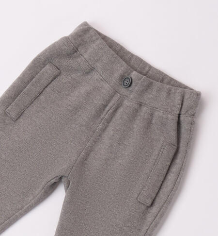 iDO jersey fleece trousers for boys from 1 to 24 months GRIGIO MELANGE-8993